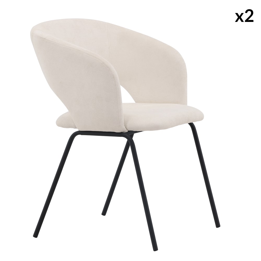 2er-Set Esszimmerstühle Day, Weiß - Maisons Du Monde