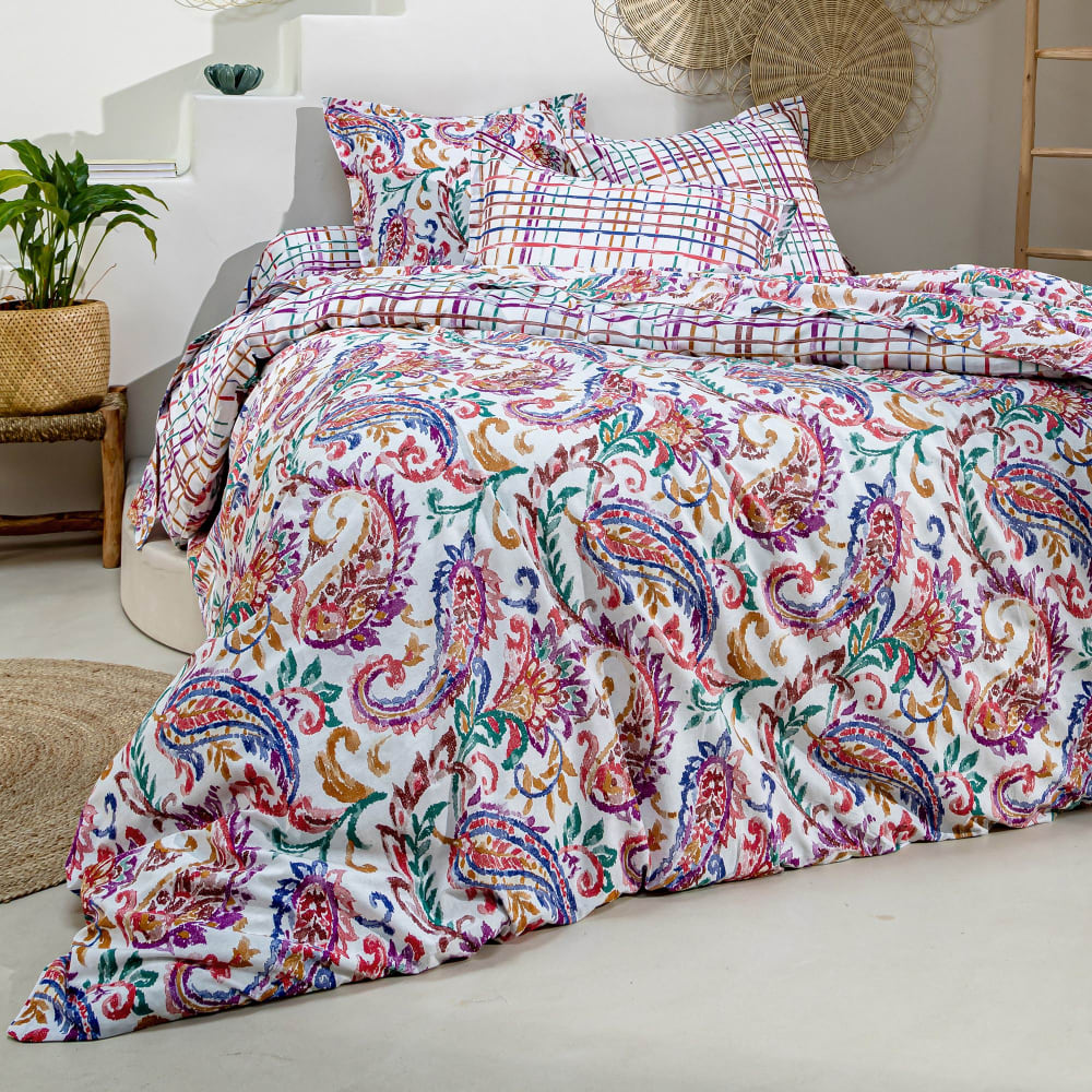 Housse de couette en coton multicolore 260x240