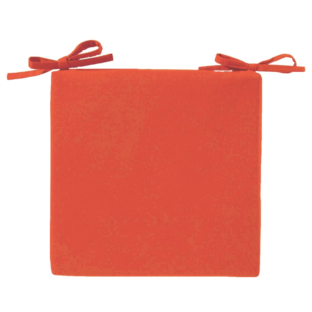 Lot de 2 Galettes en coton orange corail 40x40