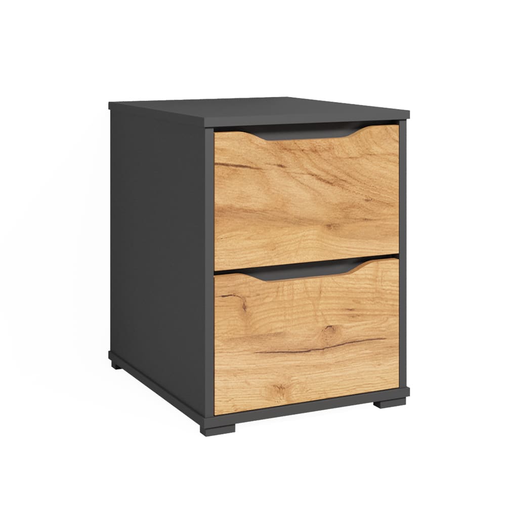 Vicco Kommode mit Schubladen, Goldkraft Eiche 40 x 53.6 cm style modern Braun Spanplatte