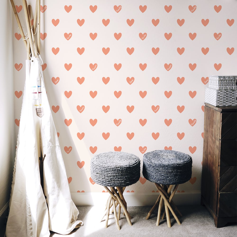 Papier peint  enfant - orange