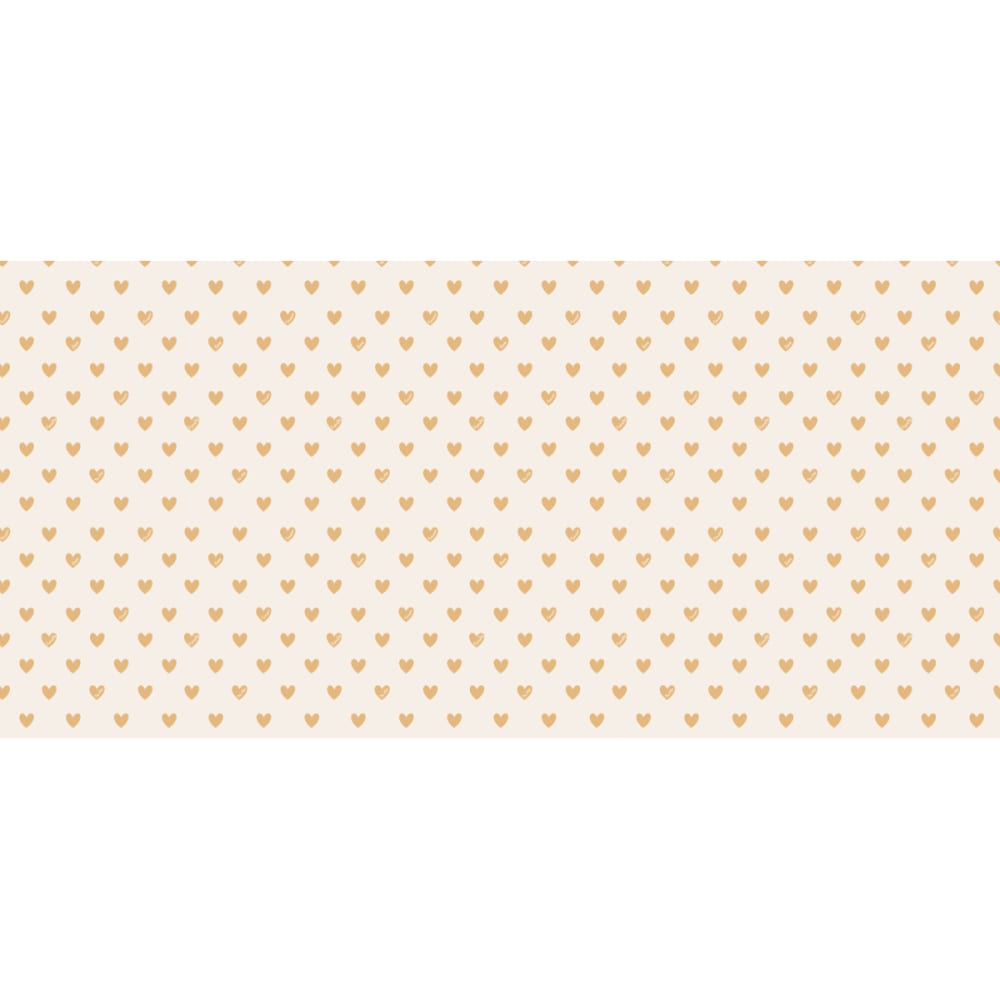 Papier peint enfant amour coeur, jaune 225 x 250cm - Maisons du Monde