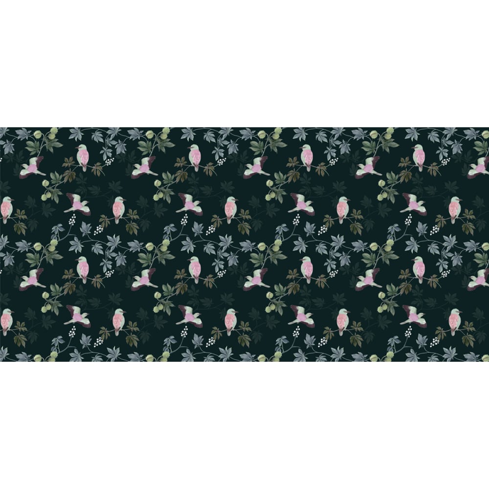 Papier peint motif marronniers, vert 225 x 250cm — vue 3