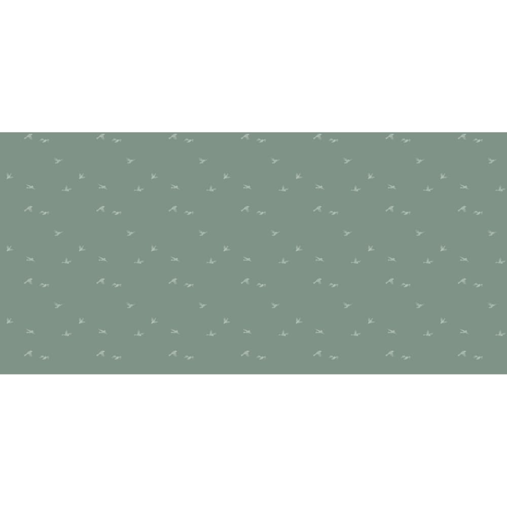 Papier peint hirondelles, vert 525 x 250cm — vue 3