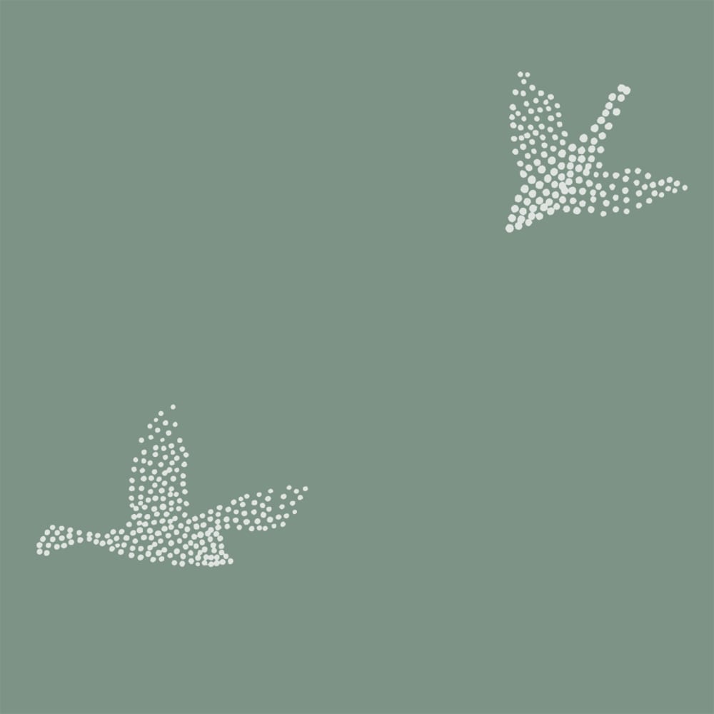 Papier peint hirondelles, vert 525 x 250cm — vue 4