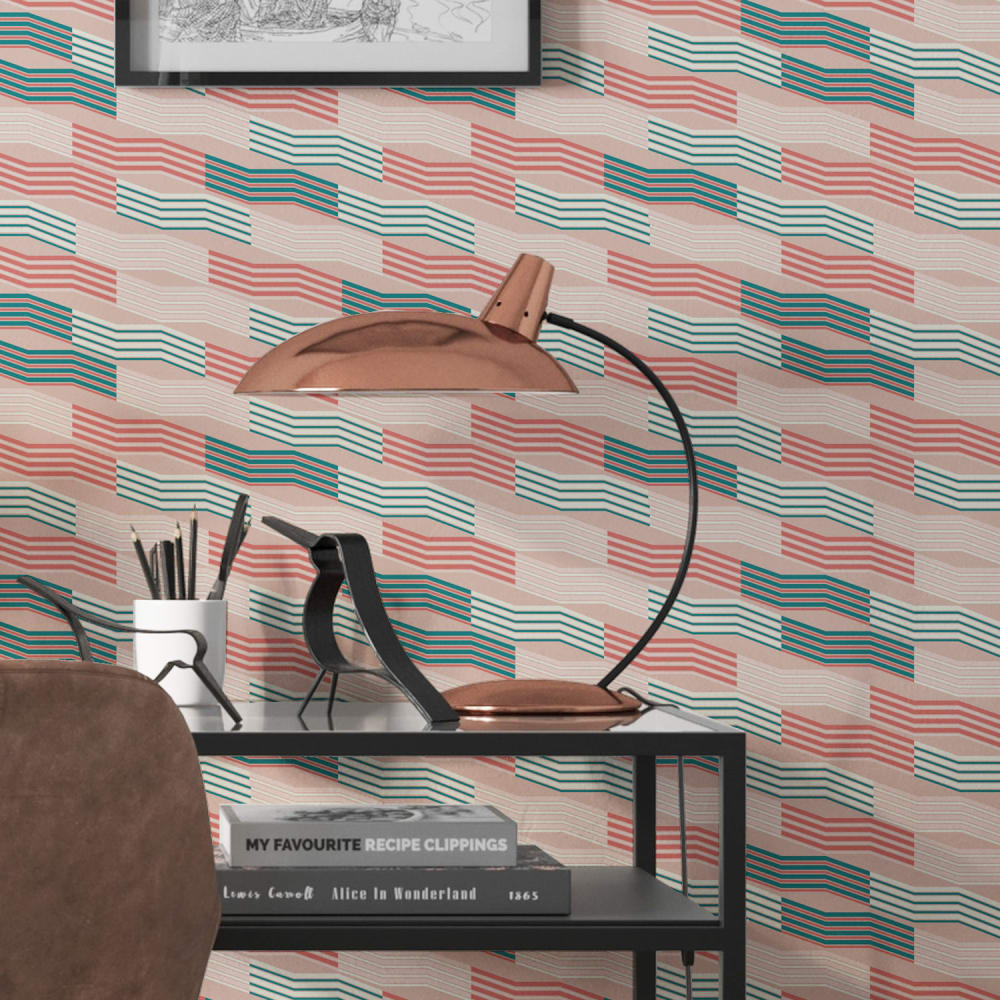 Papier peint  atocha, - rose