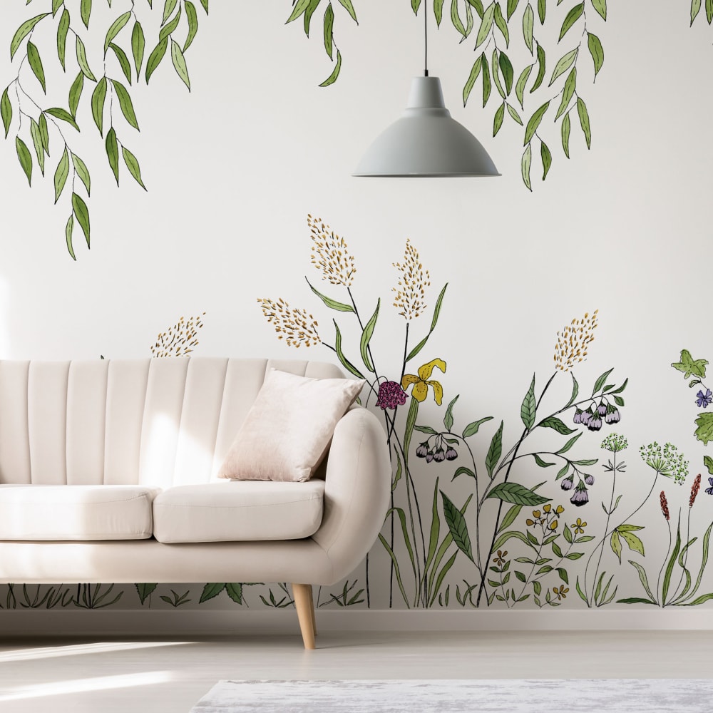 Papier peint  sous la - blanc