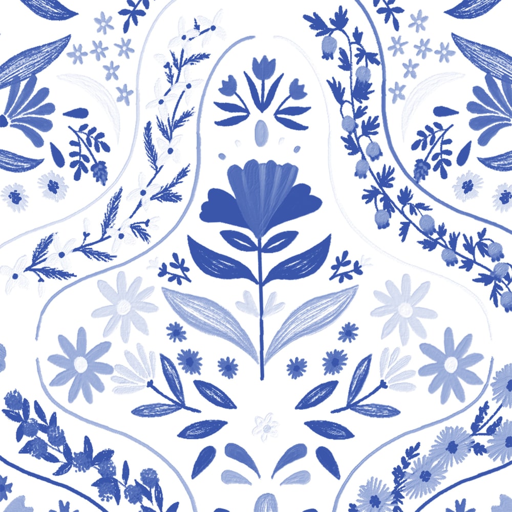 Papier peint crète, bleu 450 x 250cm — vue 4