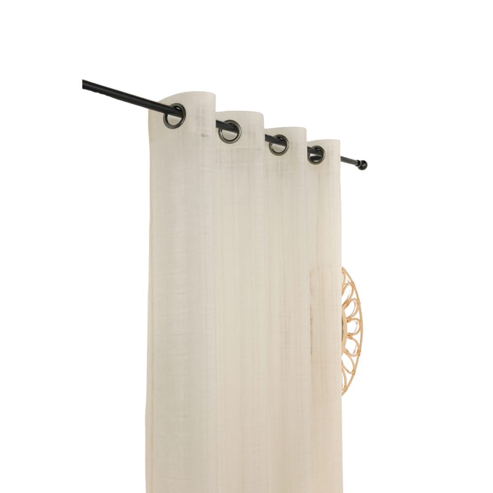 Rideau en polyester et en coton beige 145 x 260 cm — vue 3