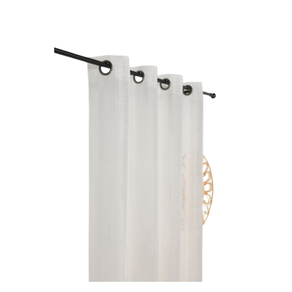 Rideau en polyester et en coton blanc 145 x 260 cm