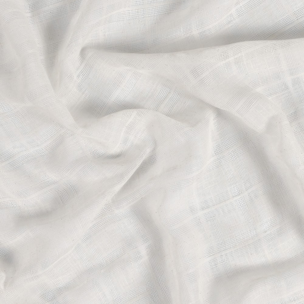 Rideau en polyester et en coton blanc 145 x 260 cm - Maisons du Monde