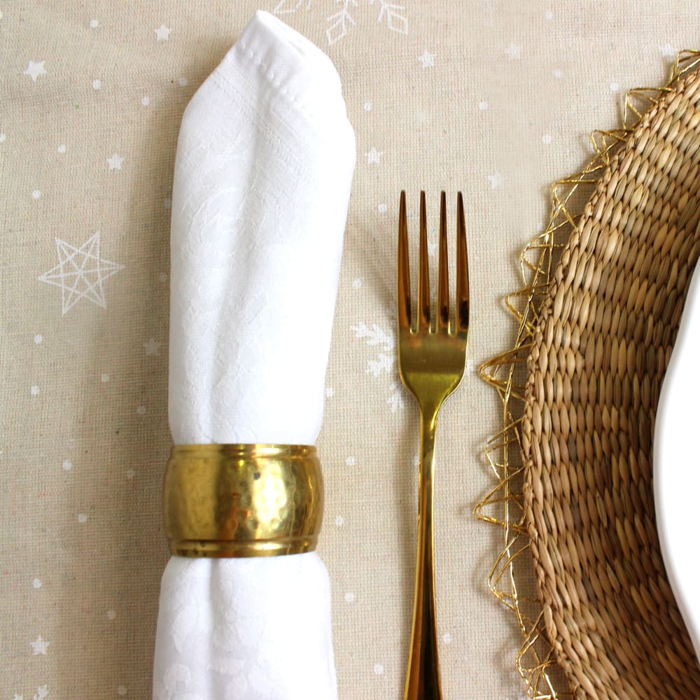 Mantel beige navidad motivos estrellas y nieve 150x150