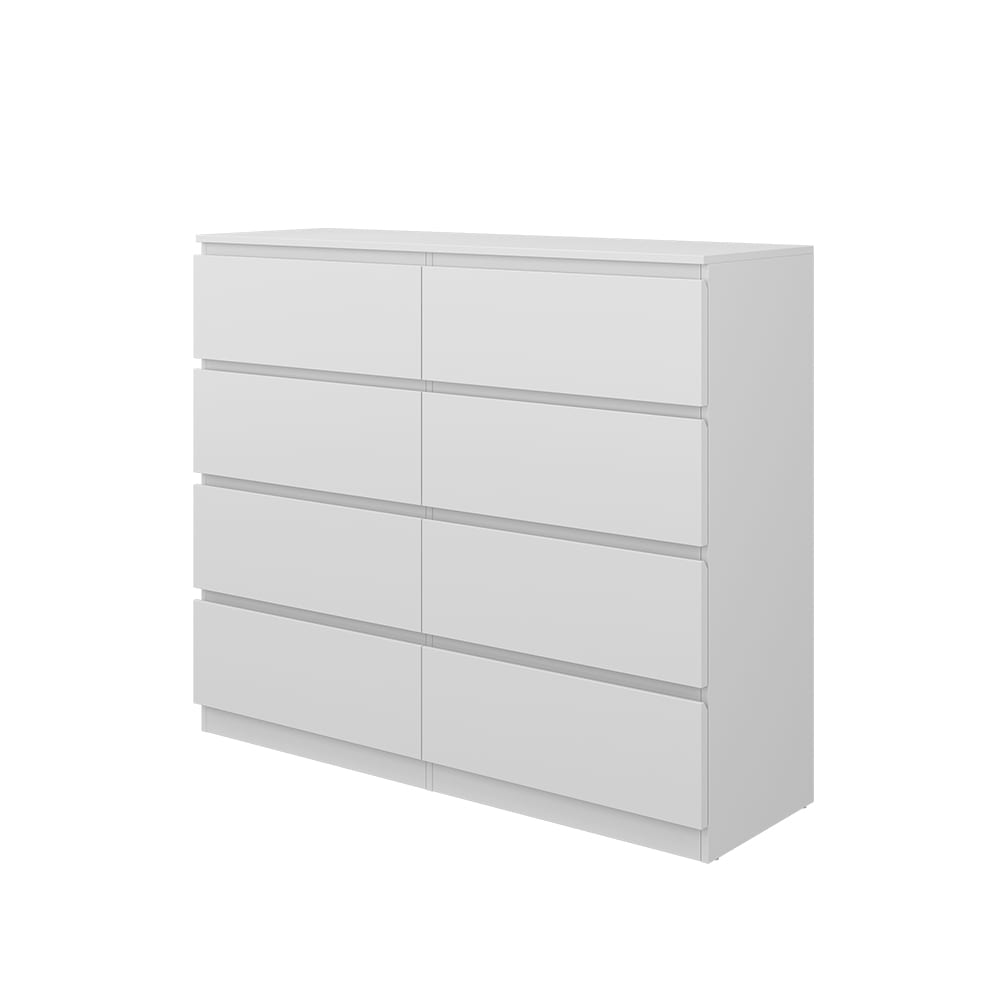 Vicco Kommode, Weiß 120 x 101.5cm style modern Weiß Spanplatte