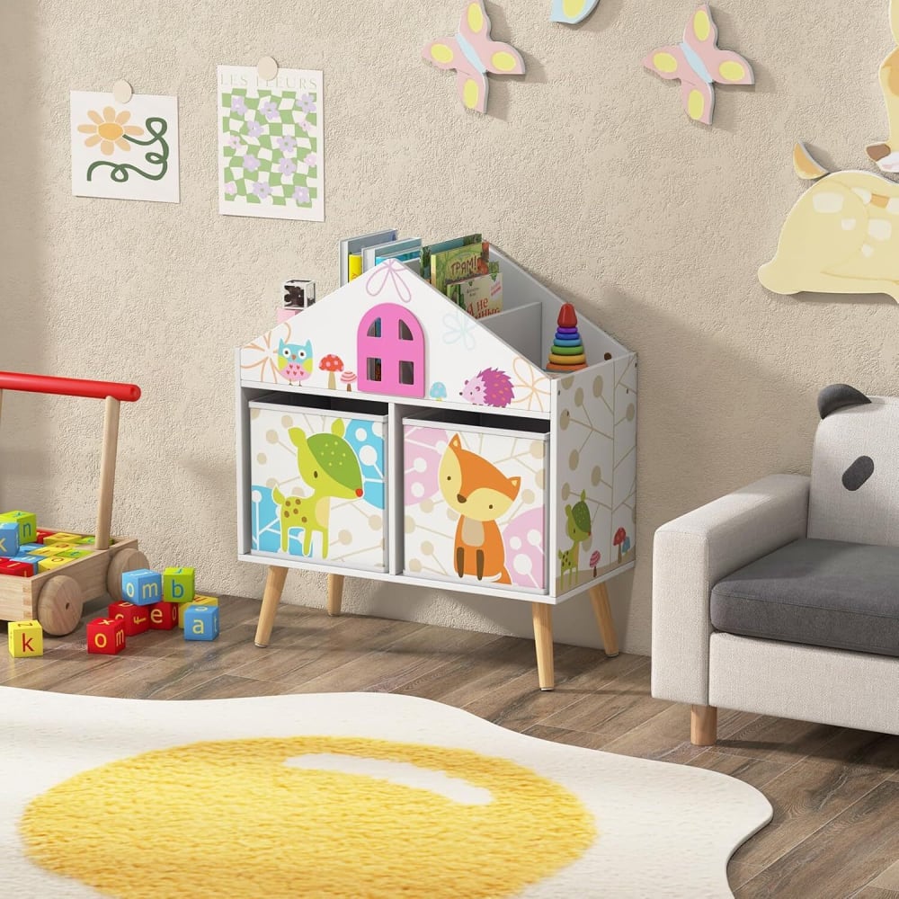 Bibliothèque pour enfants avec 2 tiroirs et 4 compartiments - Maisons du Monde