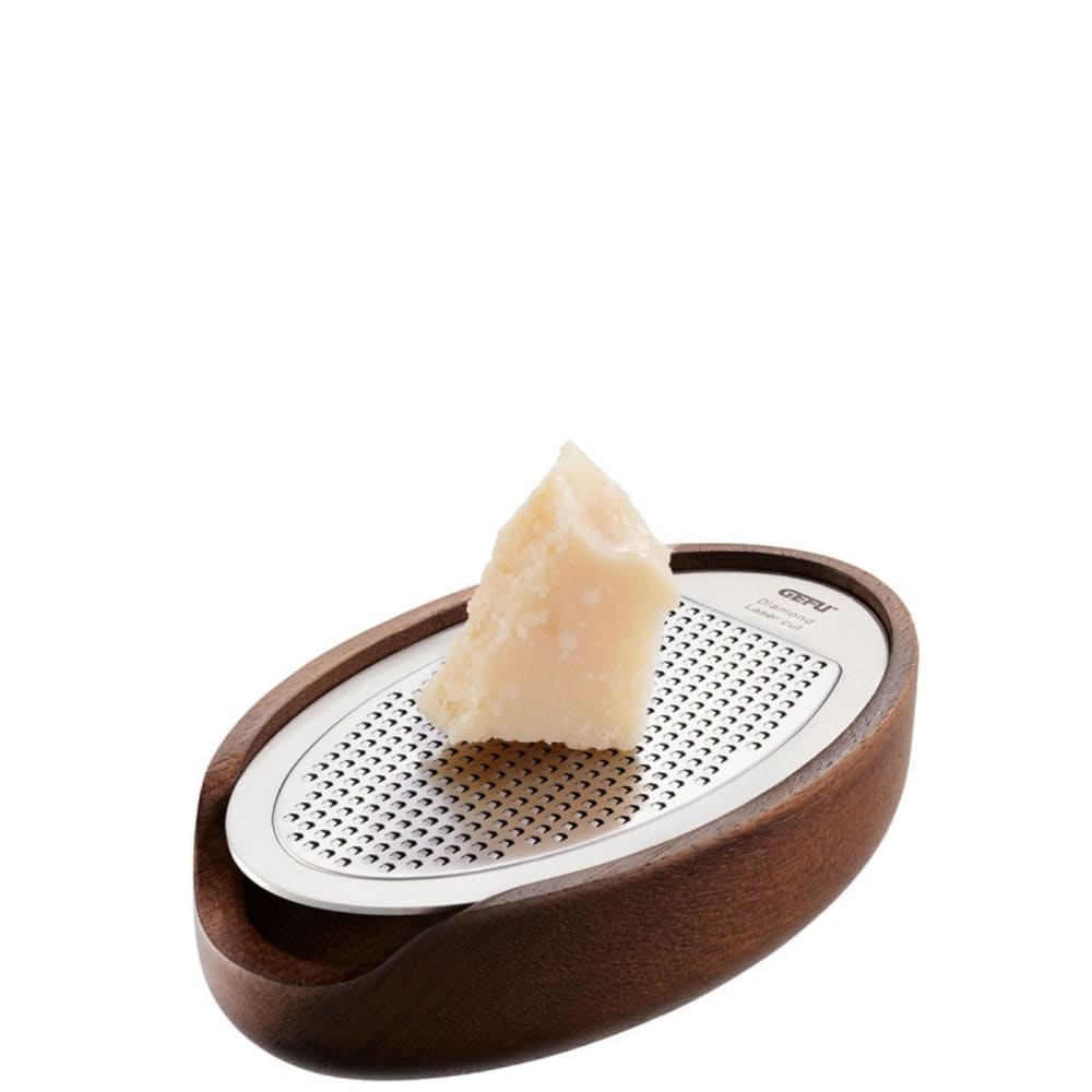 Râpe à parmesan en inox et bois d'acacia Râpe à parmesan en inox et bois d'acacia