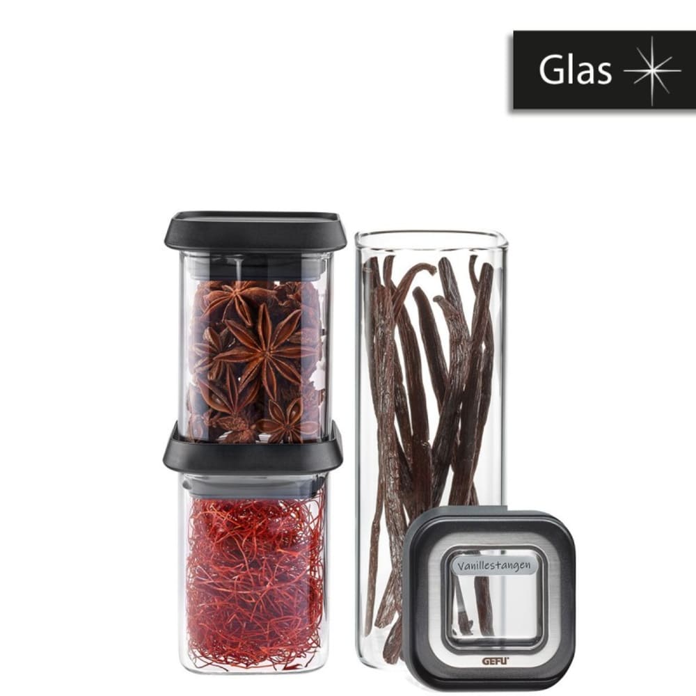 Set de pots de rangement en verre mini 3 pièces Set de pots de rangement en verre mini 3 pièces