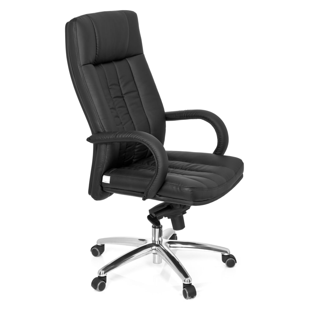 XXL Drehstuhl aus Kunstleder, Schwarz - Maisons Du Monde