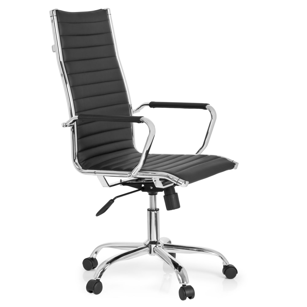 Profi Chefsessel aus Kunstleder, Schwarz - Maisons Du Monde