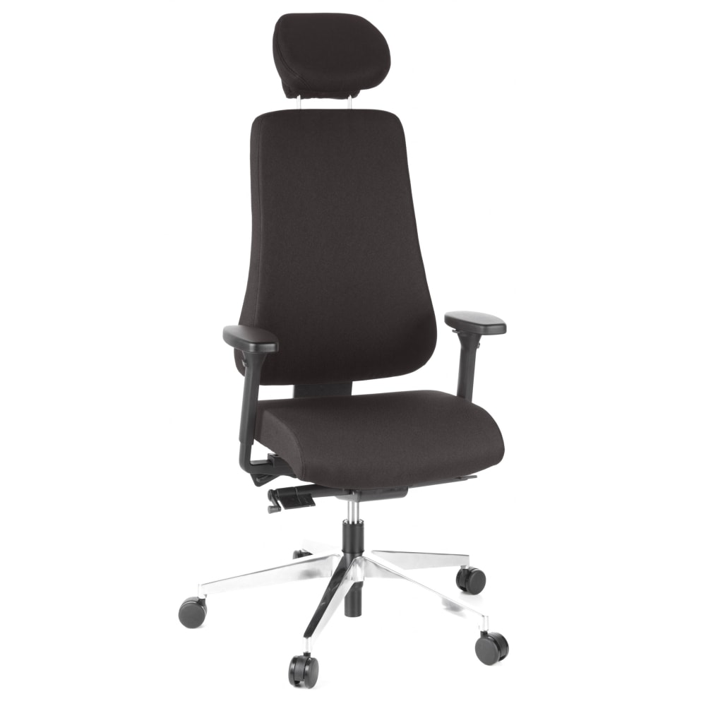 hjh OFFICE Profi Bürostuhl aus Stoff, Schwarz Schwarz Stoff
