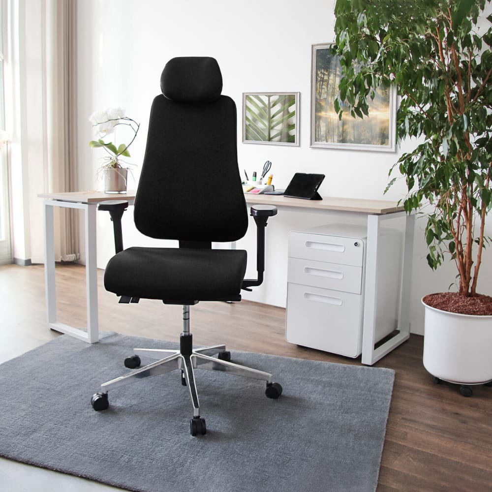 Profi Bürostuhl aus Stoff, Schwarz - Maisons Du Monde