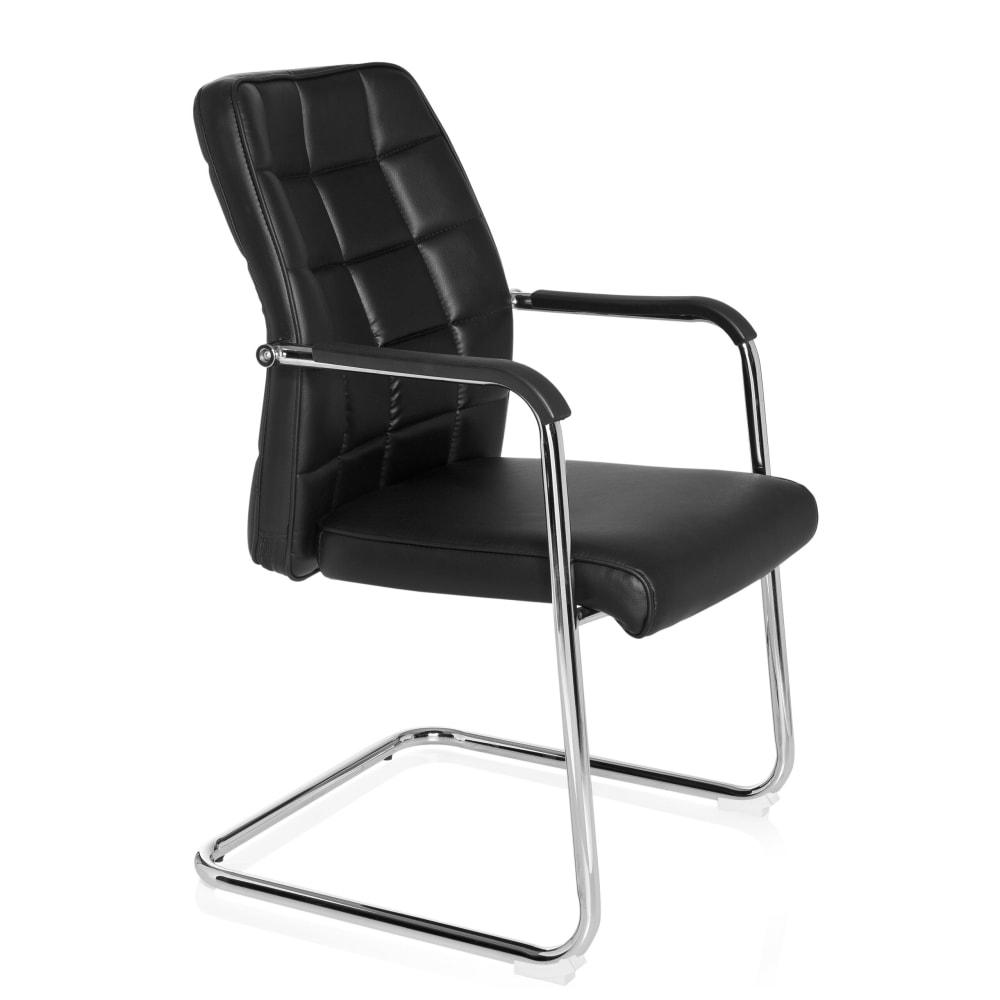 Freischwinger aus Kunstleder, Schwarz - Maisons Du Monde