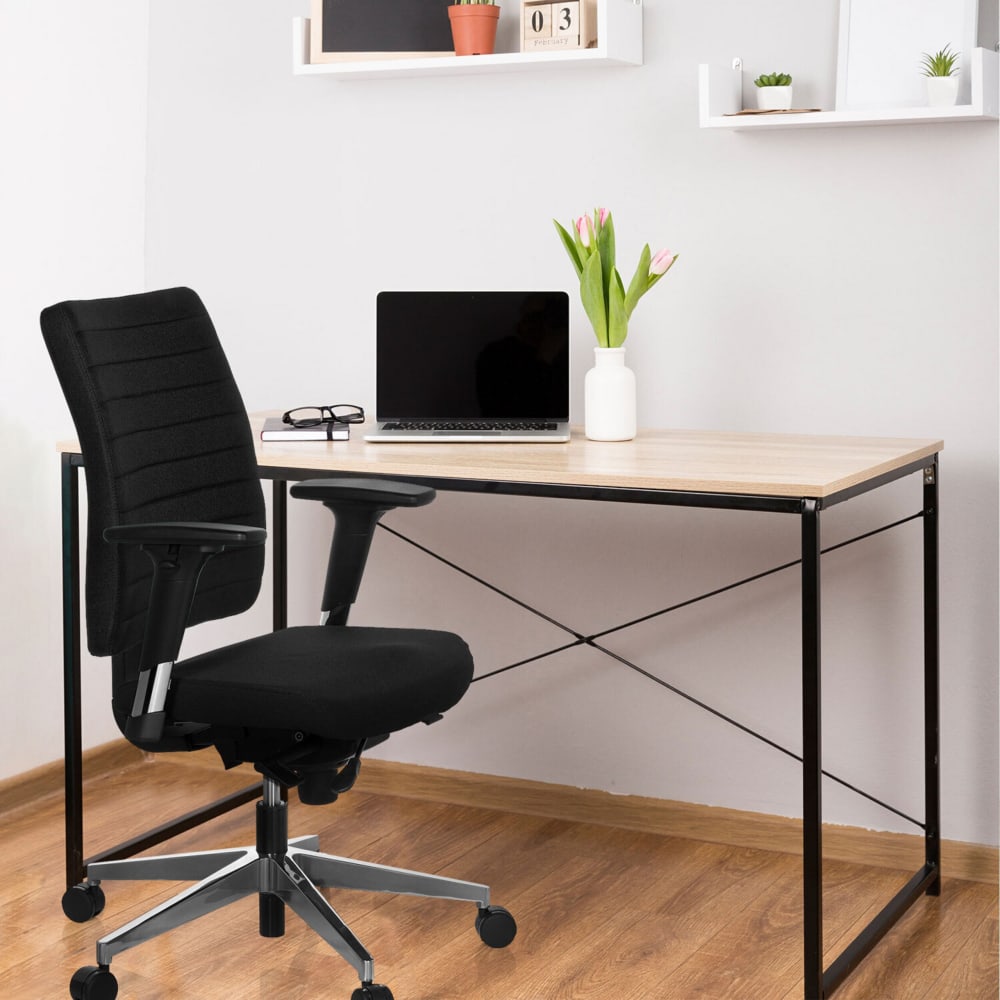 Profi Bürostuhl aus Stoff, Schwarz - Maisons Du Monde