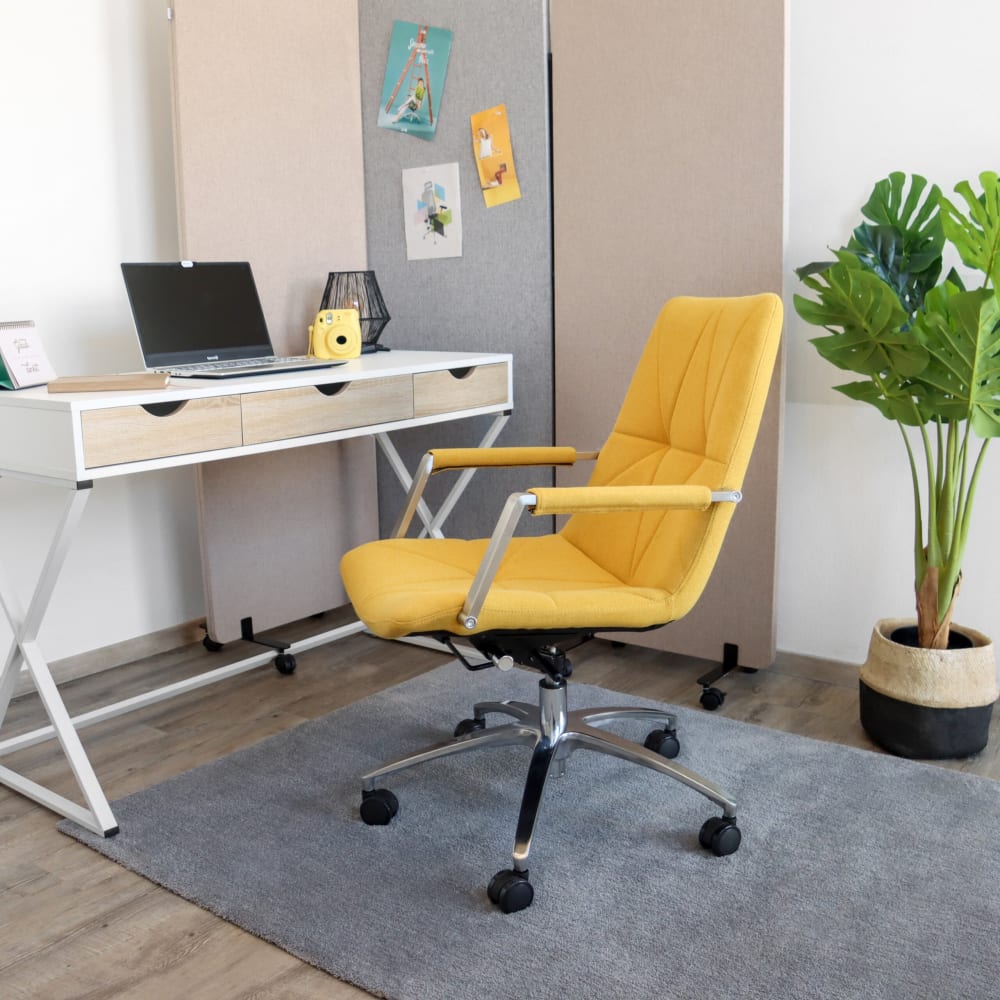 Home Office Bürostuhl aus Stoff, Senf - Maisons Du Monde