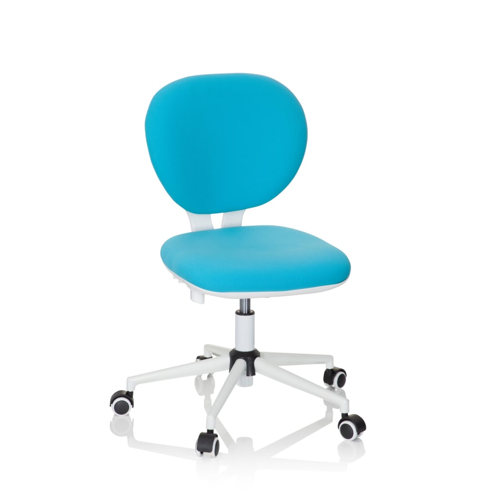 hjh OFFICE Kinderdrehstuhl aus Stoff, Türkis BLAU STOFF Kinder