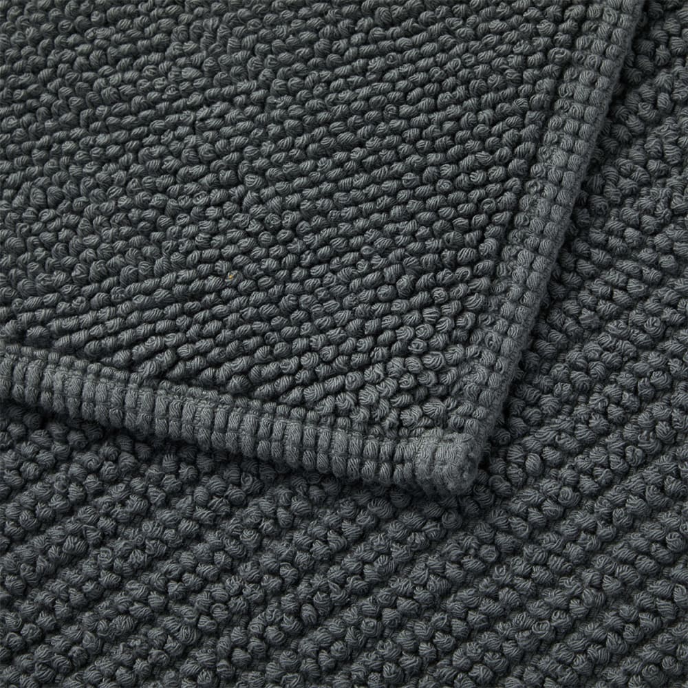 Tapis de bain en coton gris 60 x 120 cm — vue 4