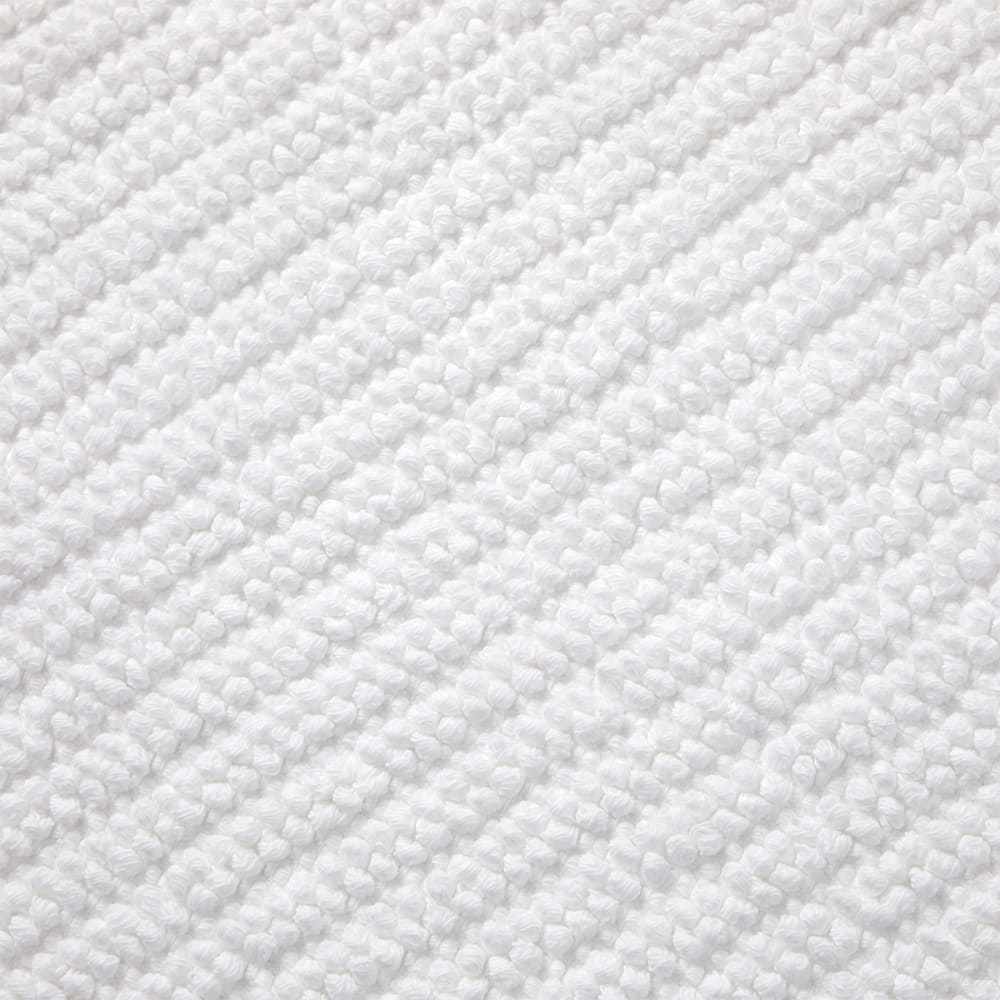 Tapis de bain en coton blanc 60 x 120 cm — vue 4