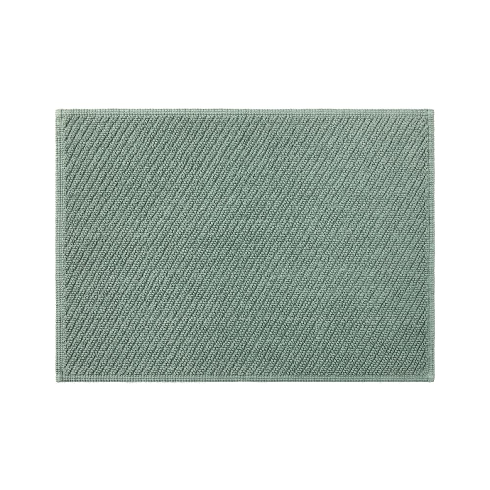 Tapis de bain en coton vert 60 x 120 cm
