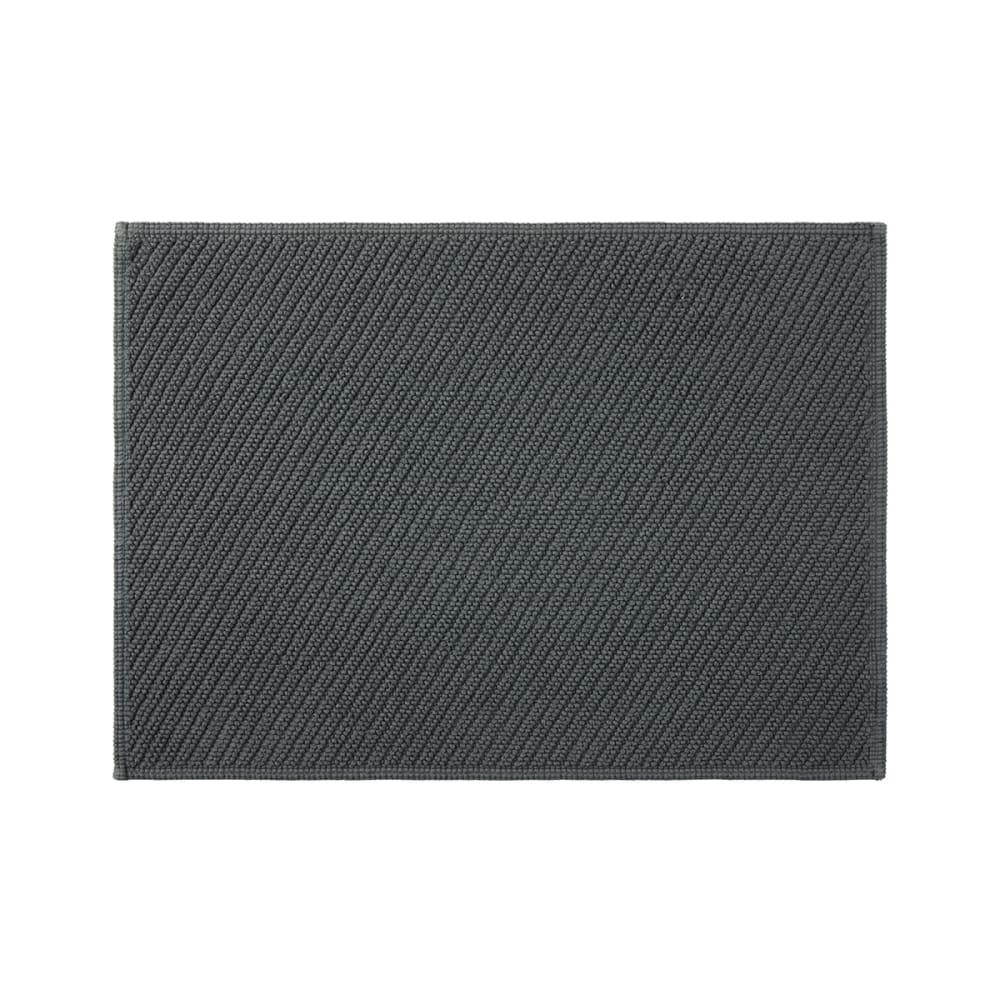 Tapis de bain en  coton gris 50 x 70 cm