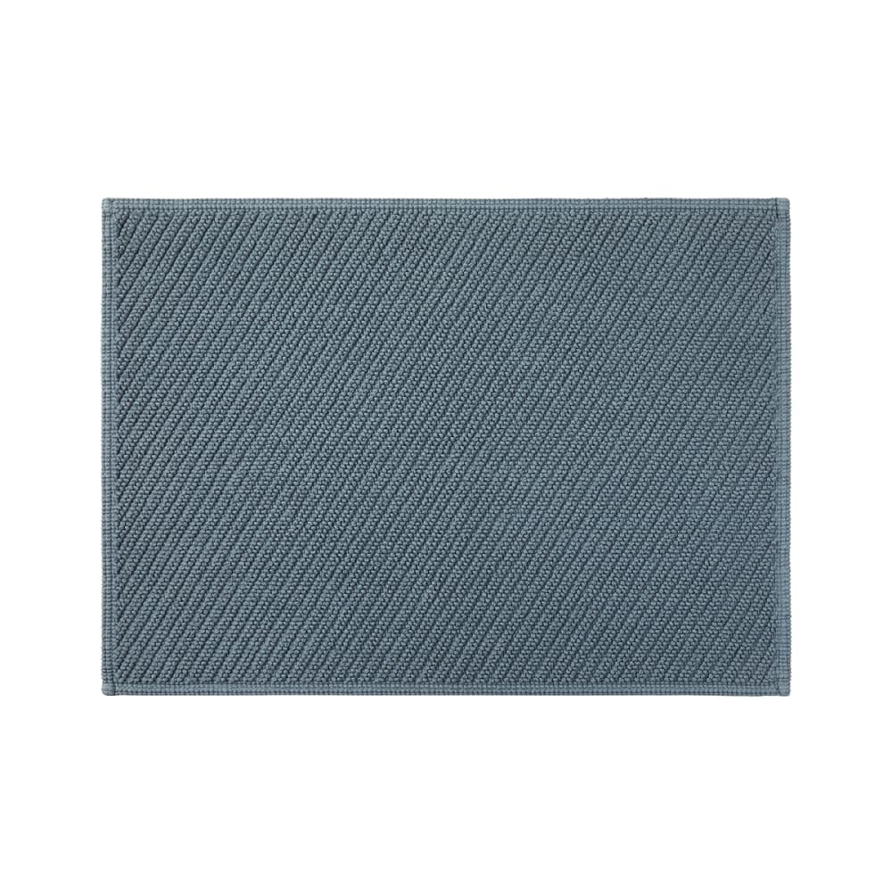 Tapis de bain en  coton bleu 50 x 70 cm