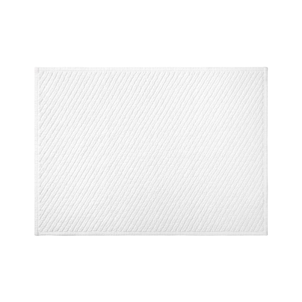 Tapis de bain en  coton blanc 50 x 70 cm