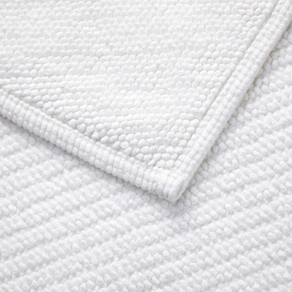 Tapis de bain en coton blanc 50 x 70 cm — vue 3