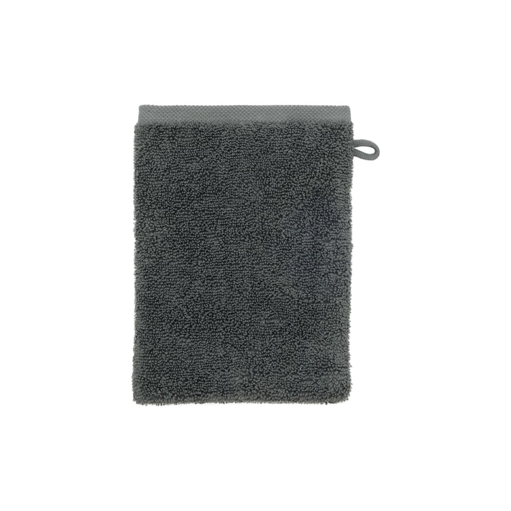 Gant de toilette en  coton gris 15 x 21 cm