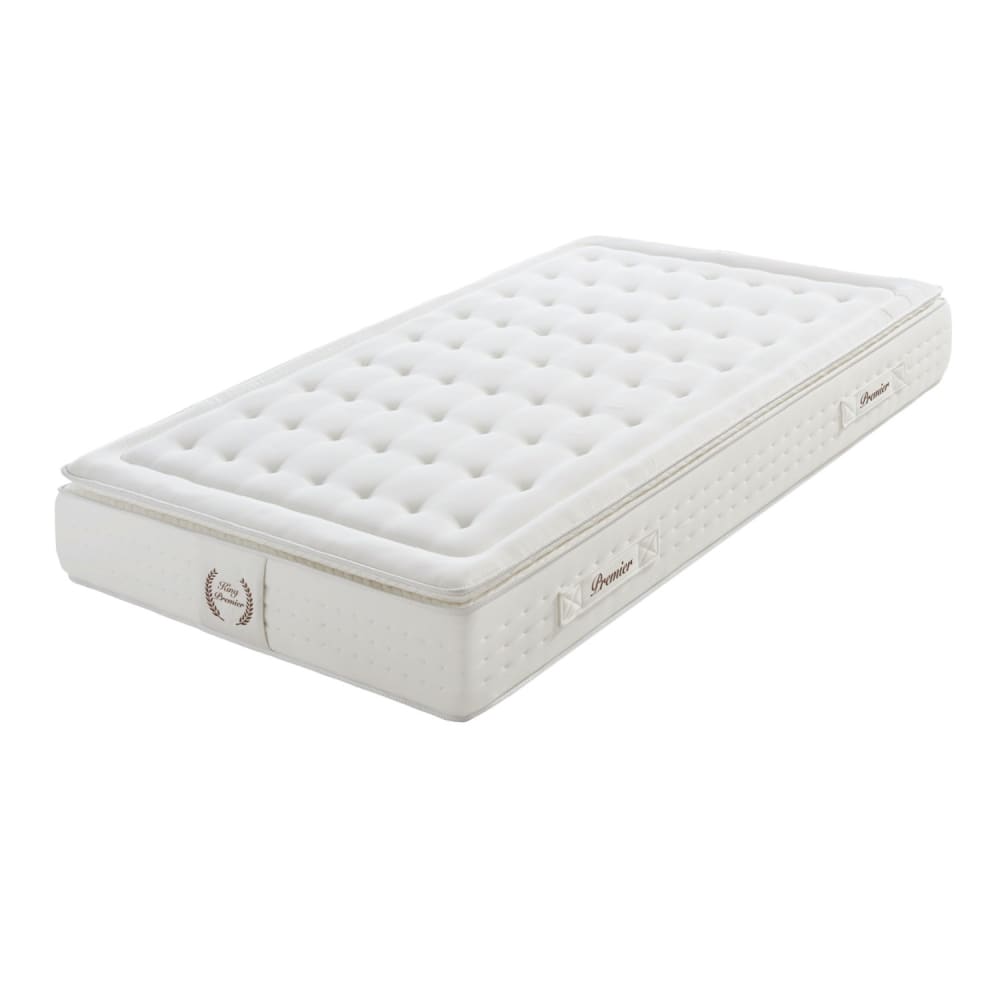Moonia Taschenfederkern-Matratze - 90x190 cm - 30 cm Weiß Öko-Tex Zertifikat Pes - Polyester