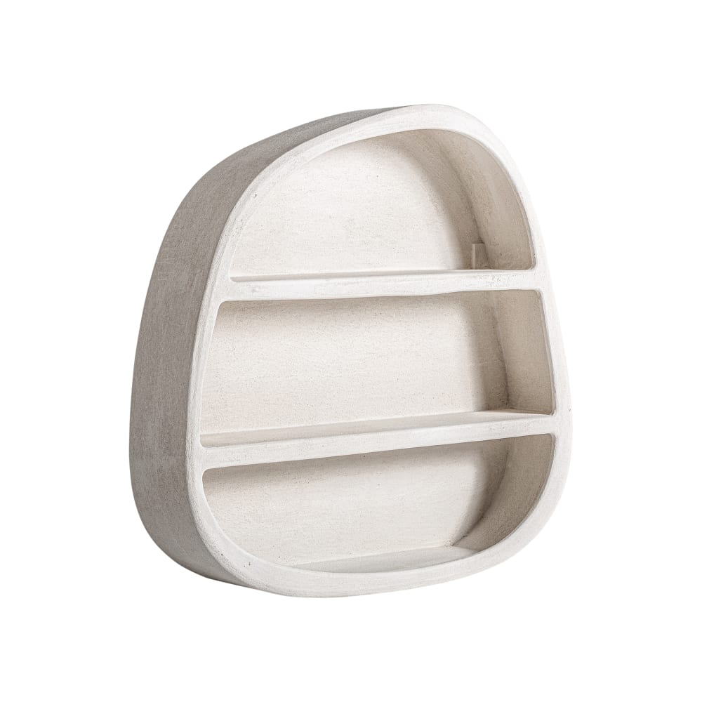 Étagère en bois mdf blanc cassé  en 100x22x100 cm