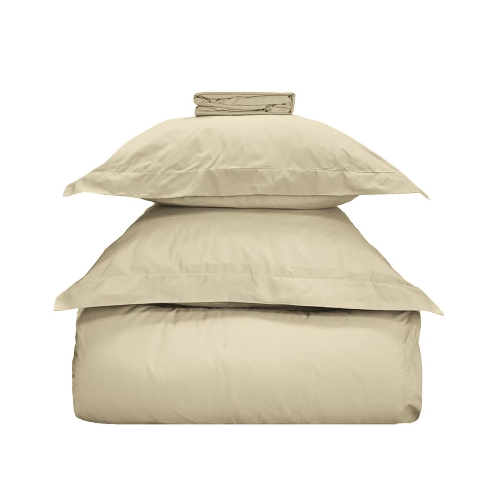 Parure 4 pièces lit 2 personnes Ficelle housse de couette 240x220 - Maisons du Monde