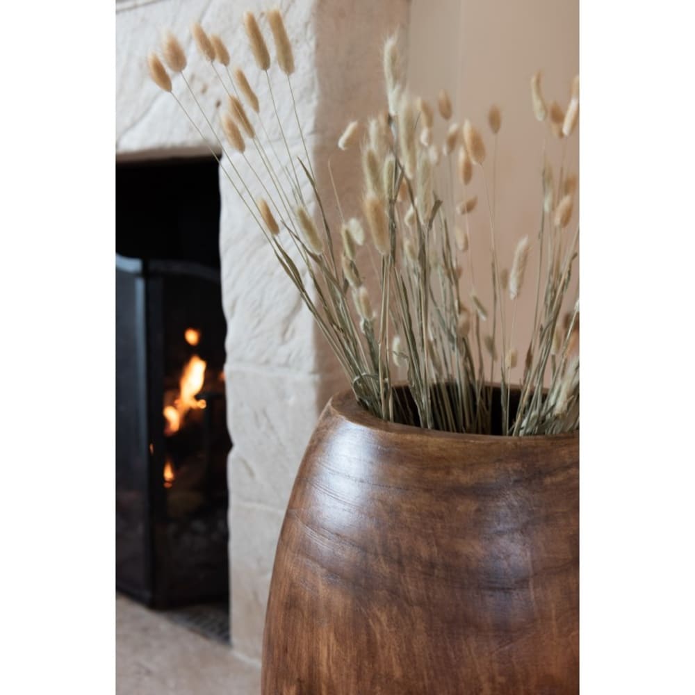 Pot en bois de paulownia brun 43x43x52cm — vue 3