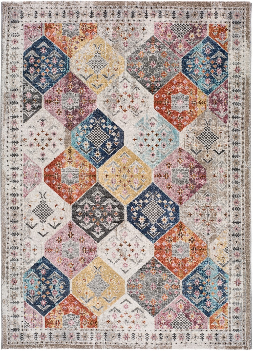 Tapis descente de lit vintage oriental multicolore 60x120 cm