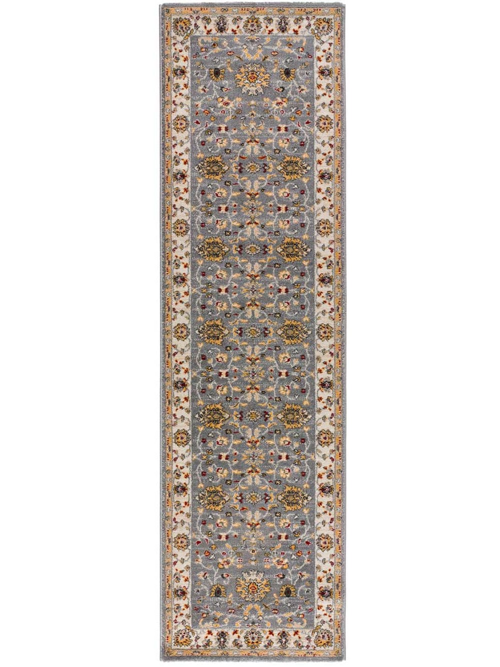 Tapis de couloir classique argent 67x250 cm