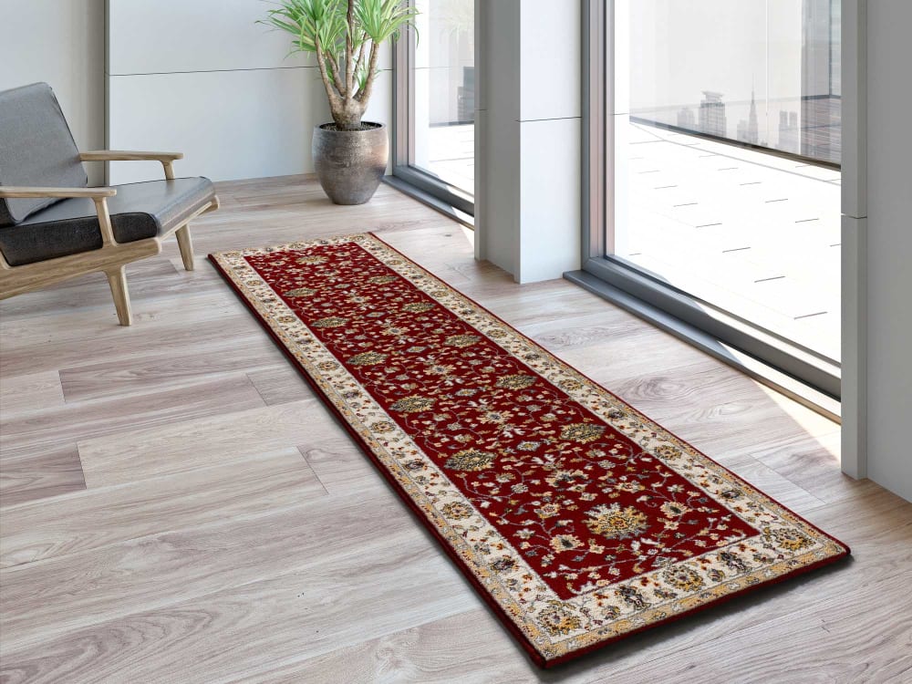 Tapis de couloir classique rouge 67x250 cm — vue 3