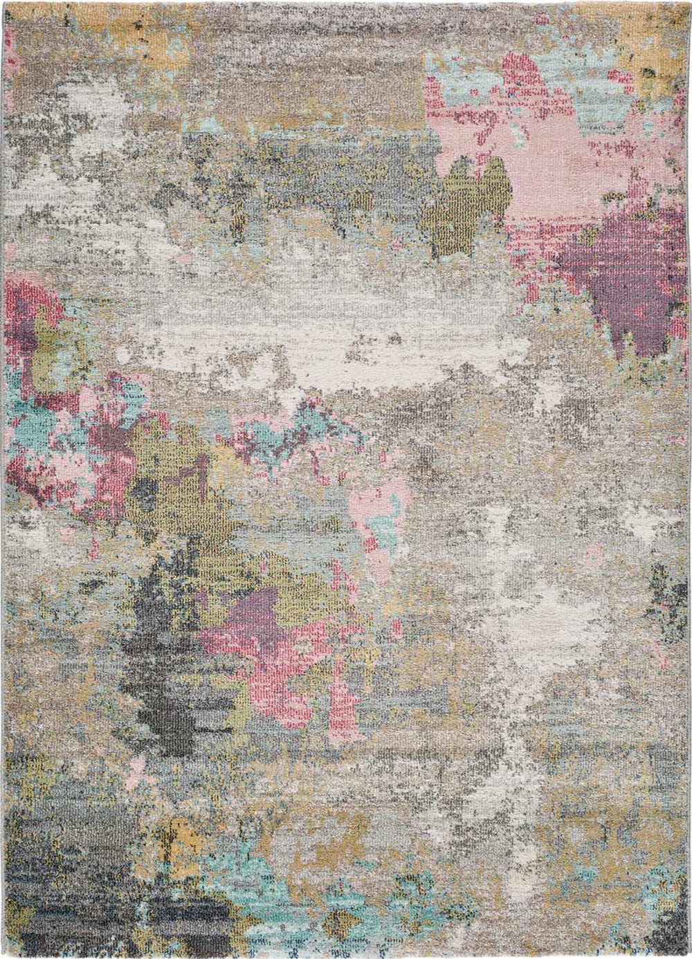 Tapis abstrait gris/multicolore