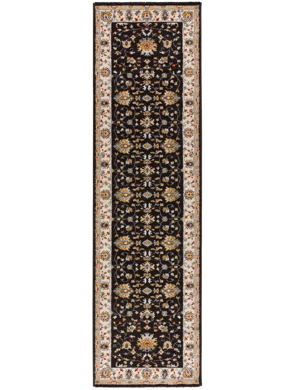 Tapis de couloir classique anthracite 67x250 cm