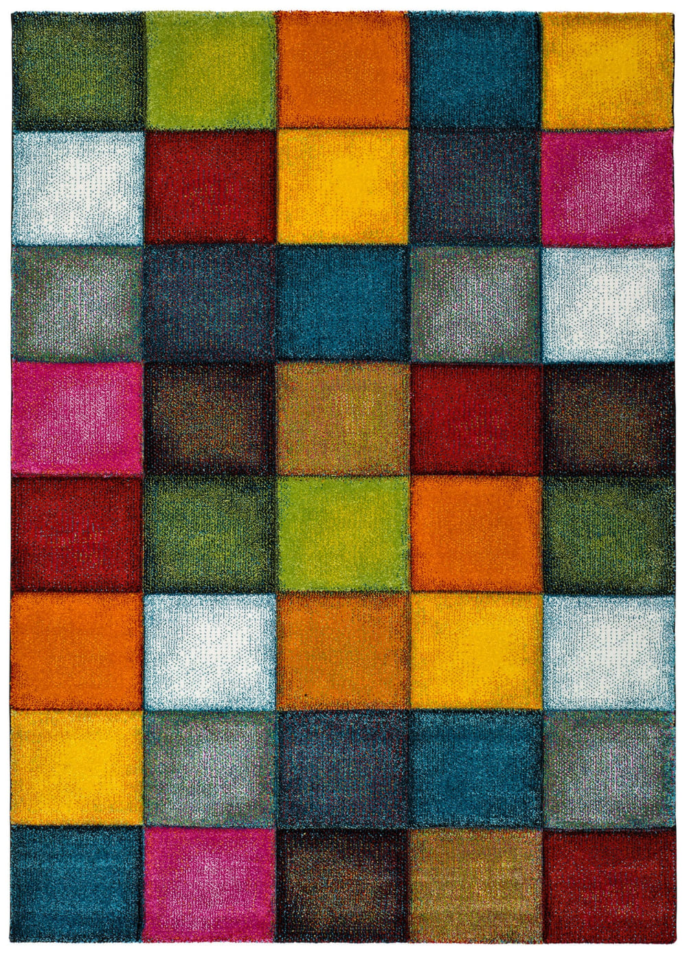 Tapis à carreaux multicolore