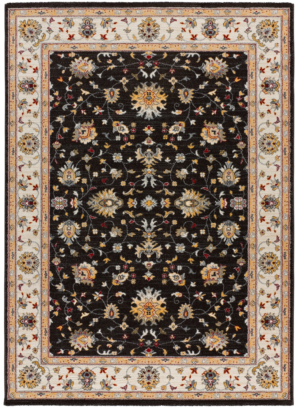 Tapis classique anthracite/beige