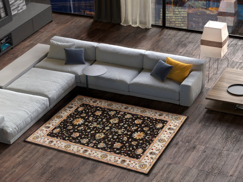 Tapis classique anthracite/beige 80x150 cm — vue 3