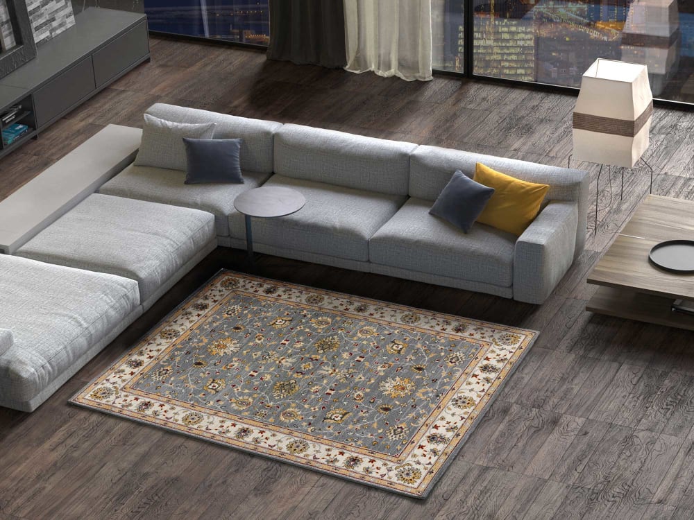 Tapis classique gris/beige 115x160 cm — vue 3