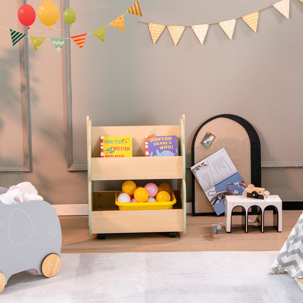 Bibliothèque enfants en forme d’arbre avec 3 compartiments (Giantex) - Image 1